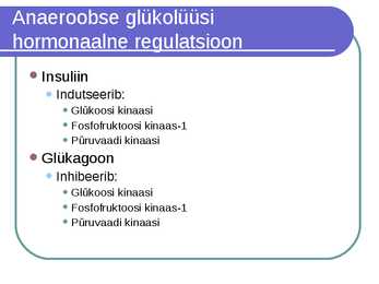 Süsivesikute ainevahetus ja labordiagnostika #12
