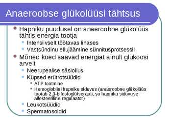 Süsivesikute ainevahetus ja labordiagnostika #13
