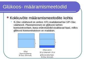 Süsivesikute ainevahetus ja labordiagnostika #23