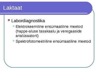 Süsivesikute ainevahetus ja labordiagnostika #29