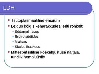 Süsivesikute ainevahetus ja labordiagnostika #31