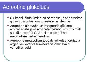 Süsivesikute ainevahetus ja labordiagnostika #36