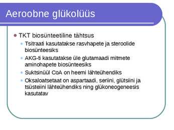 Süsivesikute ainevahetus ja labordiagnostika #40