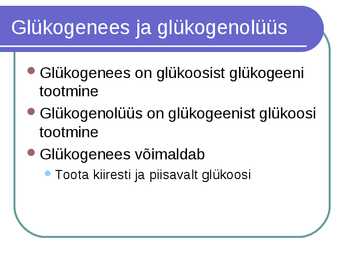 Süsivesikute ainevahetus ja labordiagnostika #43