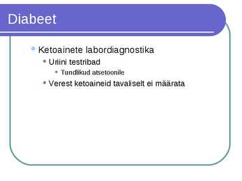 Süsivesikute ainevahetus ja labordiagnostika #49