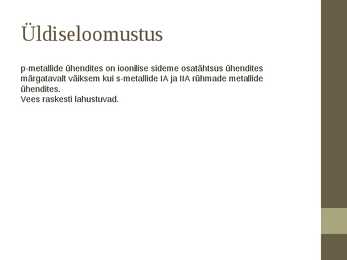 Al-Sn ja Pb ühendid-Elementide keemia esitlus #2