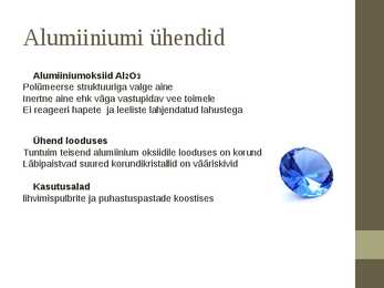 Al-Sn ja Pb ühendid-Elementide keemia esitlus #3