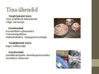 Al-Sn ja Pb ühendid-Elementide keemia esitlus #5