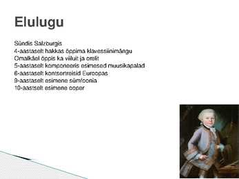 Wolfgang Amadeus Mozart esitlus #3