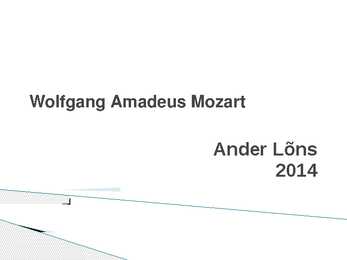 Wolfgang Amadeus Mozart esitlus