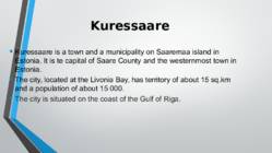Kuressaare PowerPoint Inglise keeles #2