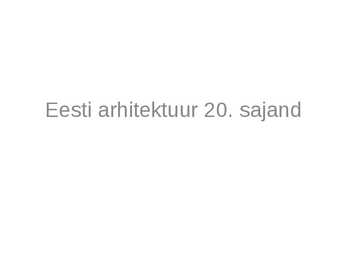 Eesti Arhitektuur