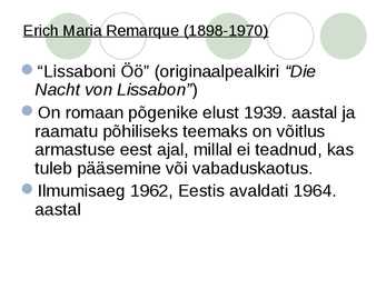 E M Remarque-Lissaboni Öö #2