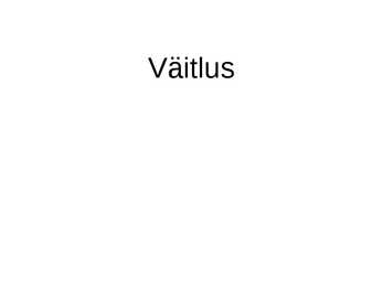 Väitlus