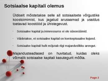 Sotsiaalne kapital #2