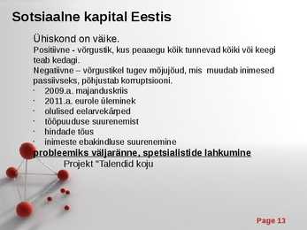 Sotsiaalne kapital #13