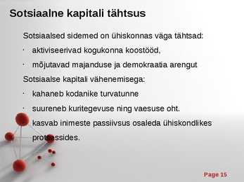 Sotsiaalne kapital #15