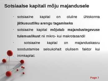 Sotsiaalne kapital #7