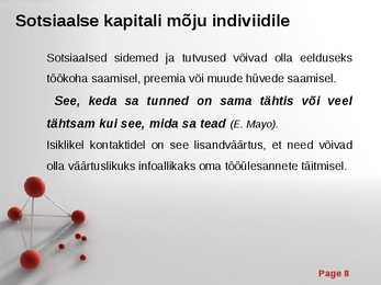Sotsiaalne kapital #8