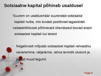 Sotsiaalne kapital #9
