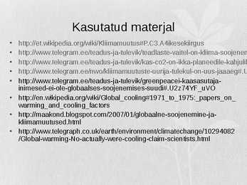 Globaalne soojenemine ja jahenemine #11