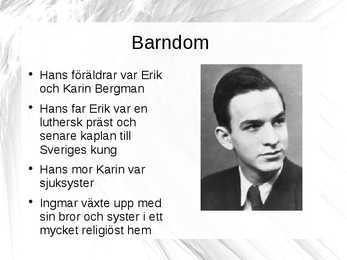 Ingmar Bergman ettekanne #3