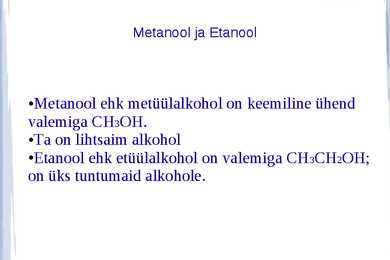 Alkoholid-Keemia slide #2