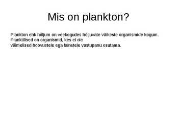 Plankton Läänemeres #2