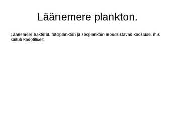 Plankton Läänemeres #10