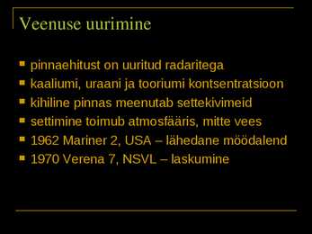 Veenus-esitlus #12