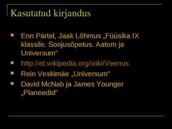 Veenus-esitlus #13