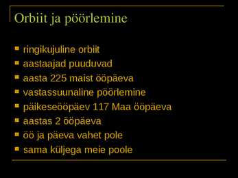 Veenus-esitlus #7