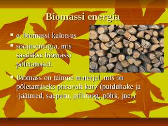 Esitlus - Taastuvad loodusvarad #8