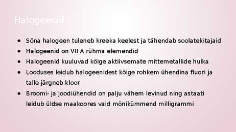 Halogeenid #2