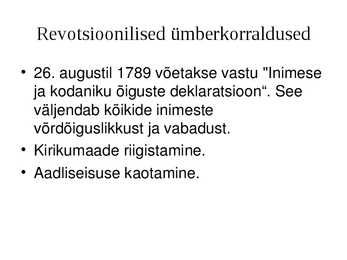 Suur Prantsuse revolutsioon 1789-1799 #5