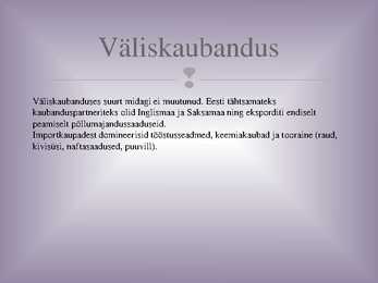 Eesti majandus aastatel 1930-1940 #8