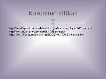 Eesti majandus aastatel 1930-1940 #9