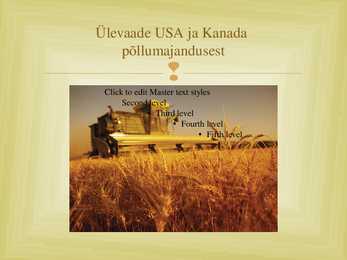 Ülevaade USA ja Kanada põllumajandusest