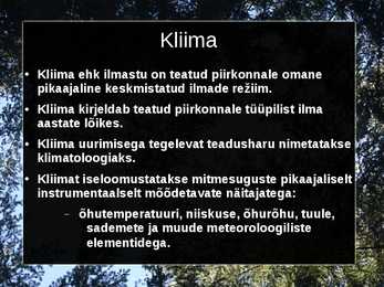 Kliima ja selle muutus #2