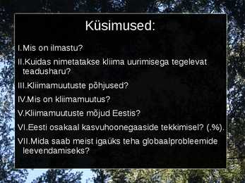 Kliima ja selle muutus #12