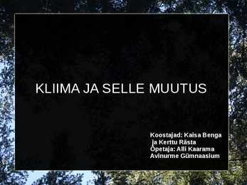 Kliima ja selle muutus
