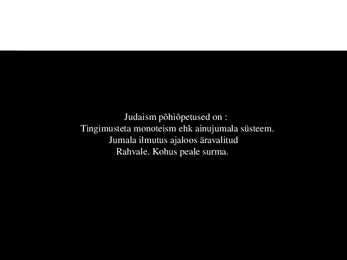 Faktid juutide elust ja usust #3
