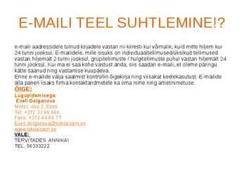 Teenindusstandardid presentatsioon 2014 #5
