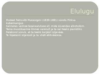 Modest Mussorgski #6