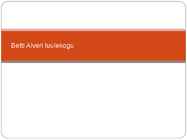 Betti Alveri luulekogu ülevaade