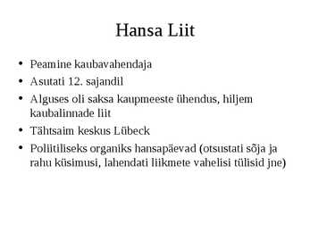 Hansa Liit #2