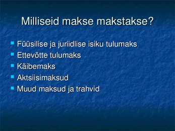 Valitsus ja riigieelarve #5