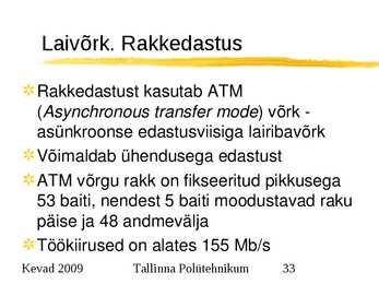 Arvutivõrkude alused #33