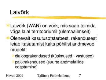 Arvutivõrkude alused #7