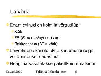 Arvutivõrkude alused #8